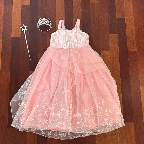 Wicked Glinda Costume- Pink Princess Dress with Accessories - Picture 15 of 16